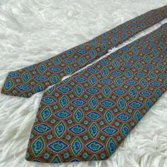 【美品】クリスチャンディオール　メンズ　ネクタイ　ビジネス　小物　総柄　シルク