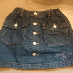 メゾピアノ デニムフリルスカート 110cm