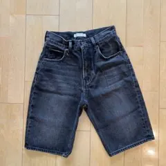 MOUSSY マウジーブラックショートパンツ サイズ0 100%コットン