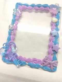 トレカケース　ホイップデコ 青×紫