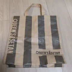 QUEEN'S ISETAN エコバッグ ベージュ/ブラウン