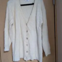 アイボリー フワフワ カーディガン