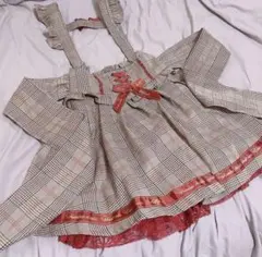 【LIZLISA】メッセージリボンサスペンダースカートのサムネイル