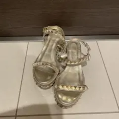 Christian Louboutin ゴールド サンダル