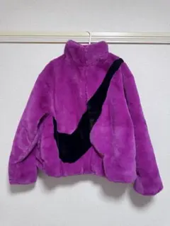 【ゆこりん様】NIKE ナイキ フェイクファー　スウッシュ　ジャケット　ピンク ゆこりん様】NIKE ナイキ フェイクファー スウッシュ ジャケット