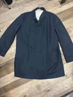 無印良品 ネイビー ステンカラーコート muji