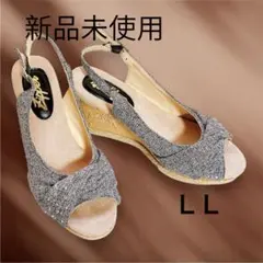 新品未使用✨Zipper 厚底 ウェッジソールサンダル グレー LL 25cmのサムネイル