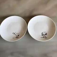 スヌーピー 陶器製皿2枚セット