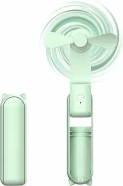 扇風機ハンディファン, 携帯扇風機手持ち,モバイルバッテリー機能付き　グリーン