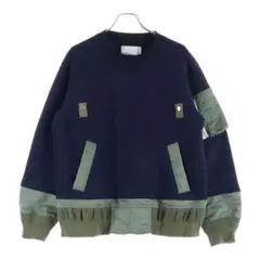 sacai ニットドッキングブルゾン - メルカリ