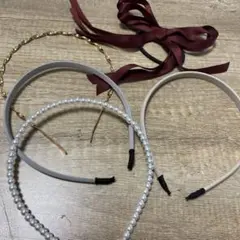 ヘアアクセサリー　カチューシャ　パール