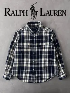 Ralph Lauren チェック ネル シャツ CPO ネイビー ラルフ