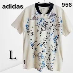 【アディダス】 半袖Tシャツ 総柄 スポーツ トレーニング ランニング L