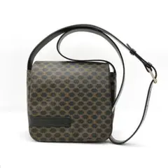 【CELINE】ショルダーバッグ　マカダム柄　ロゴライン　PVC ブラックのサムネイル