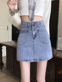 【今だけ値下げ】★ ストレートデニムスカート ★ L