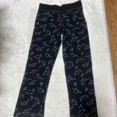 恐竜柄 ブラック ストレッチパンツ 100cm