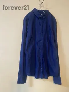 forever21 S ネイビーコットンシャツ