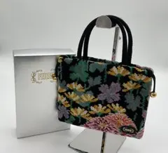 美品 FEILER フェイラー ジヴェルニー モネ 巾着 ハンドバッグ 花柄 