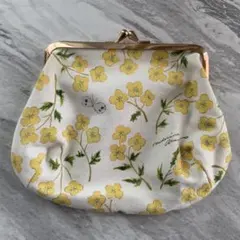 花柄がま口ポーチ