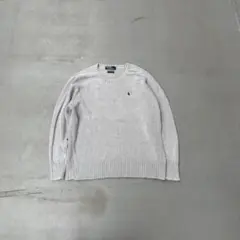 90s polo by Ralph Lauren ロゴ　刺繍　コットンニット