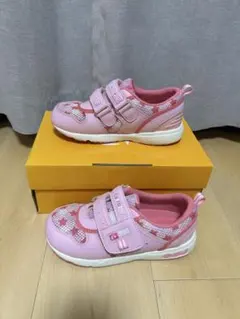 ムーンスター⭐︎キャロットスニーカー20.5幅広3Eピンクスター