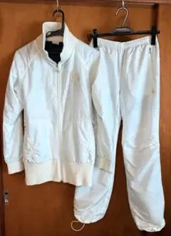 【ルコックスポルティフ】レディース　ウィンドブレーカー　上下セット　ホワイト