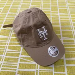New Era 9TWENTY NYロゴキャップ ベージュ ブラウン