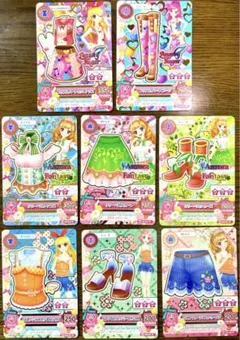 アイカツカード レア ブランド&ノーマル キュート フルコーデ3点 8枚セット①