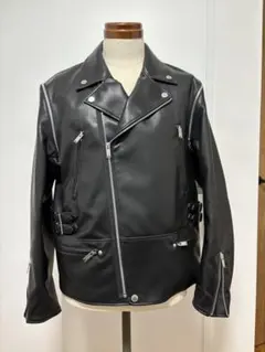 GU x Undercoverダブルライダースジャケット L ブラック