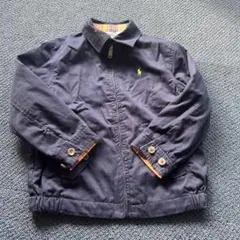 リバーシブルジャケット 100cm ネイビー チェック