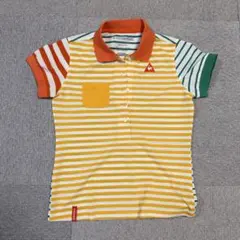 le coq sportif ゴルフコレクション ボーダー柄半袖ポロシャツ M