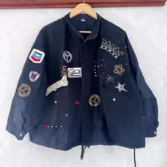 古着 ジャケット ブルゾン ワッペン 刺繍 一点物