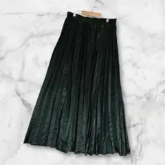 【新品タグ付き】ブラックプリーツスカート ドット模様 黒