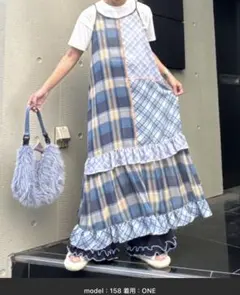 【新品】HELLO.SANFRANCISCO ブルー系チェック柄キャミワンピース