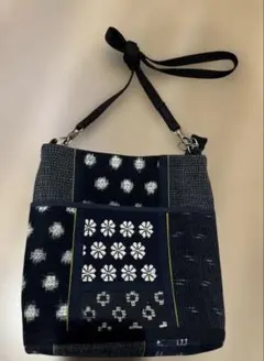 松阪もめんのパッチワーク&刺し子 ポシェット ハンドメイド - メルカリ