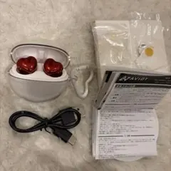 AVIOT ワイヤレスイヤホン ハート　レッド　TE-I3 可愛い