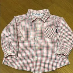 ファミリア チェック 長袖シャツ 80