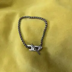 シルバー ステンレススチール チェーンブレスレット