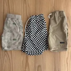 キッズ ハーフパンツ 3点セット まとめ売り　グローバルワーク　プティマイン