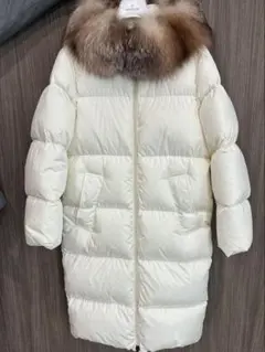 MONCLER/モンクレール マロニエ ダウンコート ファー付き ホワイト