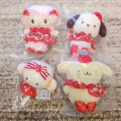 サンリオ　いちご新聞50周年マスコットホルダー　ポムポムプリン ポチャッコ