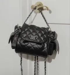 ダーリッチ DDロゴダブルポケット 2way ミニバッグ 「キーチェーン付き」