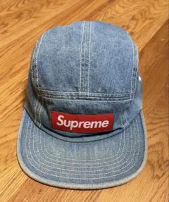 supreme デニムベースボールキャップ