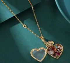 ジューシークチュールオープン式チョコレート ハート型ペンダントネックレス