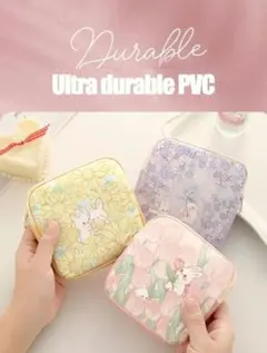 可愛いポーチ★コインケース★イヤホン＆ケーブル収納★大容量便利な生理用ポーチ