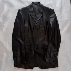 00s JIL SANDER レザー テーラードジャケット 3ボタン 44のサムネイル