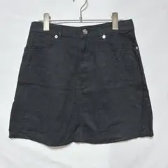 H&M DIVIDED ミニスカート デニム生地 デニムミニスカート 黒 無地
