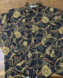 G.O.C. ゴールドチェーン柄 長袖シャツ