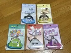 ポップデコパーティー　プチパース付きフレークシール　ちいかわディズニー5点セット