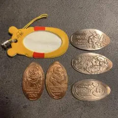 ディズニースーベニアメダル 5枚セット　プーさんメダルケース